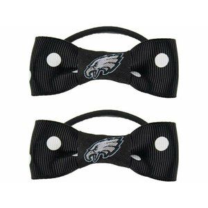 Littlearth NFL Philadelphia Eagles Ponytail Holder, Hair Ties  1 Pack of 2 New